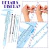 Teling 10 Pcs Eyebrow Ruler tools set 2 Eyebrow Measuring Ruler kit 4 Microblading White Skin Marker Pen 4 Paper Permanent Makeup Position Mapping Mark Tools for Artists Skin view 3