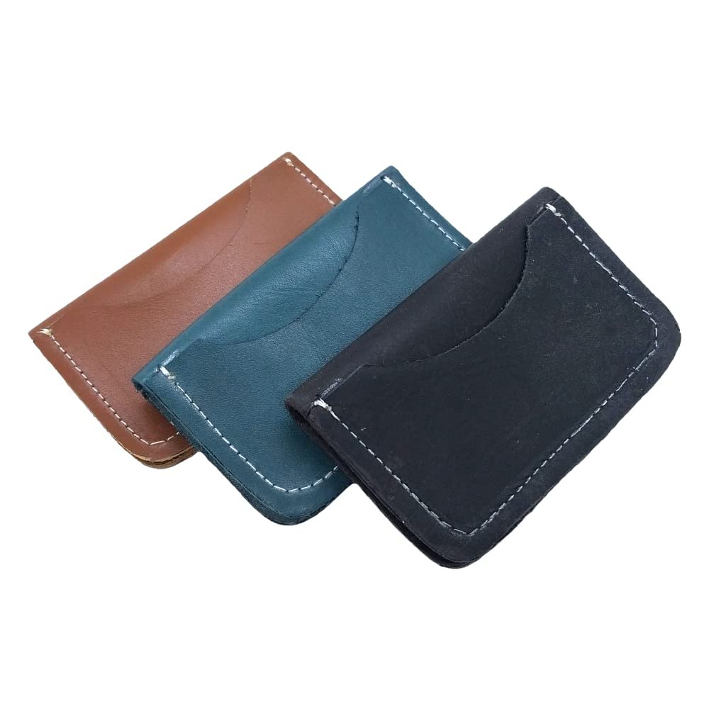 4 Pockets hand made wallet from genuine leather long lasting quality (Brown)