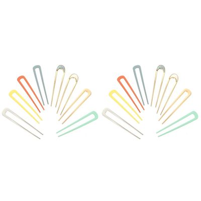 LALAFINA 16pcs u Shape Metal Hair Sticks Elegant Hairpins for Women Versatile U-shaped Clips for Updos and Daily Hairstyles