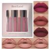BestLand 6Pcs Matte Liquid Lipstick and Lip Liner Set, Non-Stick Cup Not Fade Waterproof 24 Hour Lip Gloss Nude Brown Lip Liner Pencil for Women, labiales mate 24 horas originales (Set D) view 2