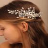 YERTTER Wedding Flower Comb Rhinestone Crystal Hair Side Comb Clip Updo Bridals Headpieces Crystal Wedding for Women Accessories for Brides and Bridesmaids (Silver) view 2