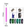 JERCLITY 9 Pieces Cat Eye Magnet for Nails Double-head Flower Design Nail Magnet Pens Magnet Stick Multi-Function Magnet Board 3D Magnetic for Cat Eye Gel Polish DIY Nail Art view 2
