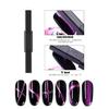 JERCLITY 9 Pieces Cat Eye Magnet for Nails Double-head Flower Design Nail Magnet Pens Magnet Stick Multi-Function Magnet Board 3D Magnetic for Cat Eye Gel Polish DIY Nail Art view 3