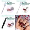 JERCLITY 9 Pieces Cat Eye Magnet for Nails Double-head Flower Design Nail Magnet Pens Magnet Stick Multi-Function Magnet Board 3D Magnetic for Cat Eye Gel Polish DIY Nail Art view 4