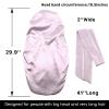 sent hair XXL Double-Layered Elastic Satin Bonnet, Oversized 30 inches Long Sleeping Cap for Women Braids/Long/Curly Hair/Twists/Dreadlocks/Wigs with Tie Band - Lilac Purple view 2