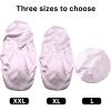 sent hair XXL Double-Layered Elastic Satin Bonnet, Oversized 30 inches Long Sleeping Cap for Women Braids/Long/Curly Hair/Twists/Dreadlocks/Wigs with Tie Band - Lilac Purple view 3