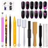 JERCLITY 10 Pcs Cat Eye Magnet for Nails Double-head Flower Design Nail Magnet Pens Magnet Stick Multi-Function Magnet Board 3D Magnetic for Cat Eye Gel Polish DIY Nail Art view 1