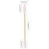 Natural Bamboo Cotton Swabs, Eco-Friendly & Biodegradable  Comfortable and Soft,Plastic Free Double Ear Sticks for Ears Cleaning and Makeup,Dirt Removal,crafts,painting (White-200pcs) view 2