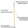 Natural Bamboo Cotton Swabs, Eco-Friendly & Biodegradable  Comfortable and Soft,Plastic Free Double Ear Sticks for Ears Cleaning and Makeup,Dirt Removal,crafts,painting (White-200pcs) view 3