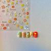 Dedyel Small Daisy Little Wild Flower Nail Stickers 5D Embossed Wildflower Nail Stickers Spring Summer Red Yellow Blue White Flower Design Nail Art Decoration for Women Girls Kids view 3