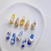 Dedyel Small Daisy Little Wild Flower Nail Stickers 5D Embossed Wildflower Nail Stickers Spring Summer Red Yellow Blue White Flower Design Nail Art Decoration for Women Girls Kids view 4