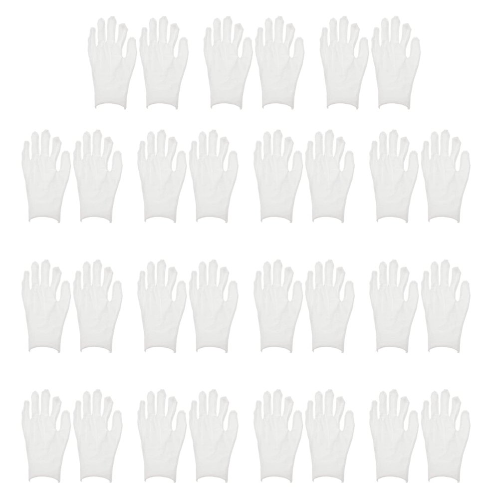 15 Pairs of White Cotton Gloves, Moisturizing Cotton Gloves Breathable Gloves for Women Dry Hands