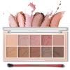 Erinde 10 Colors Eyeshadow Palette Makeup - Matte Shimmer Glitter Eye Shadow, Ultra-Blendable, High Pigmented, Naturing-Looking, Neutral Nude Eyeshadow Palette with Professional Brush, Plant Rhythm view 1