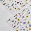 Dedyel Small Daisy Little Wildflowers Nail Stickers 5D Embossed Wildflower Nail Stickers Spring Summer Red Yellow Blue White Flower Design Nail Art Decoration for Women Girls Kids view 2