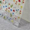 Dedyel Small Daisy Little Wildflowers Nail Stickers 5D Embossed Wildflower Nail Stickers Spring Summer Red Yellow Blue White Flower Design Nail Art Decoration for Women Girls Kids view 3