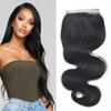 10" Transparent Lace Closure 4x4 100% Human Hair Body Wave Pre Plucked Closure With Bangs Baby Hair Knots Can Be Bleached For Black Women view 1