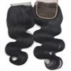 10" Transparent Lace Closure 4x4 100% Human Hair Body Wave Pre Plucked Closure With Bangs Baby Hair Knots Can Be Bleached For Black Women view 2