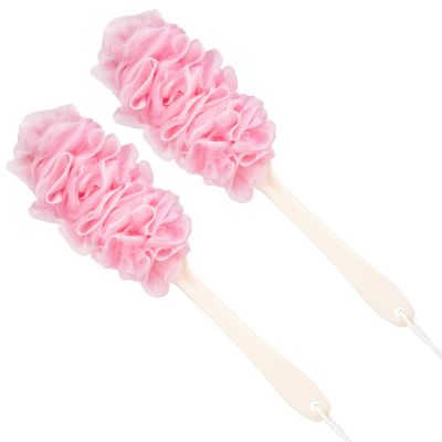 Arswin Loofah Back Scrubber for Shower,Loofah On a Stick Long Handle Bath Sponge Shower Brush,Soft Nylon Mesh Body Brush for Women&Men