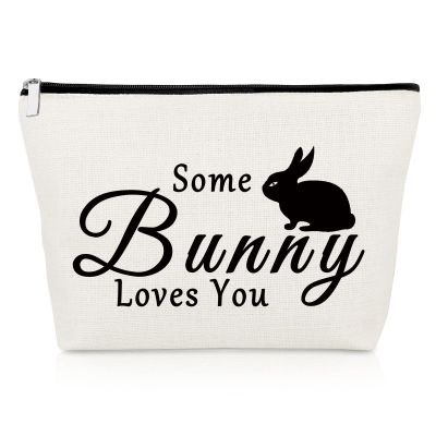 Bunny Lovers Gifts Makeup Bag Bunny Gifts for Women Rabbit Lover Animal Lover Presents for Bunnie Mom Cosmetic Bag Rabbit Presents for Girls Friends Sister Christmas Birthday Travel Cosmetic Pouch