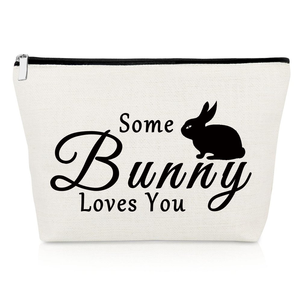 Bunny Lovers Gifts Makeup Bag Bunny Gifts for Women Rabbit Lover Animal Lover Presents for Bunnie Mom Cosmetic Bag Rabbit Presents for Girls Friends Sister Christmas Birthday Travel Cosmetic Pouch