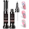Makartt Nail Rhinestone Glue Gel, Upgrade Gel Nail Glue with Brush Pen Tip Super Strong Adhesive Precise for Nail Charms Crystals Rhinestone Beads Flower 3D Decorations 8ml*2 view 1