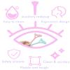 DogieLyn Reusable Eyeliner Stencils Silicone Winged Tip Eyebrow Pencil Smoky Eyeshadow Applicators Plate Cat Shape Guide Template Multifunctional Lazy Quick Makeup Tool view 4