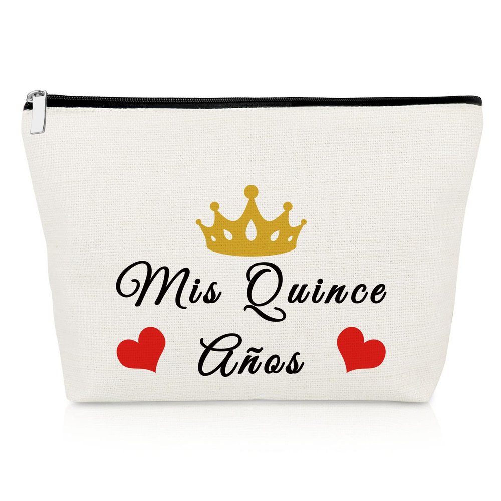 15th Birthday Gifts for Girls Makeup Bag Birthday Gifts for Teen from Mom Sweet 15 Gifts Cosmetic Bag 15 Years Old Girls Gifts Happy 15th Birthday Gifts for Daughter Sister Turning Fifteen Gift