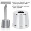 YUYTE Safety Razor Base Holder, Safety Razor Stand, Aluminum Alloy Men's Shaving Stand Razor and Brush Holder Stand Shaver Kit Organizer for Bathroom Countertops view 3