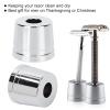 YUYTE Safety Razor Base Holder, Safety Razor Stand, Aluminum Alloy Men's Shaving Stand Razor and Brush Holder Stand Shaver Kit Organizer for Bathroom Countertops view 4