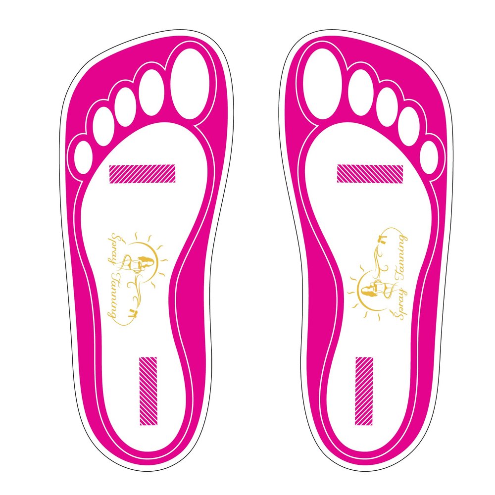 60 Pairs(120 Feets) Disposable Tanning Feet Pads Sunless Airbrush Spray Tent Protect Foot Shaped Spray Tan Sandals