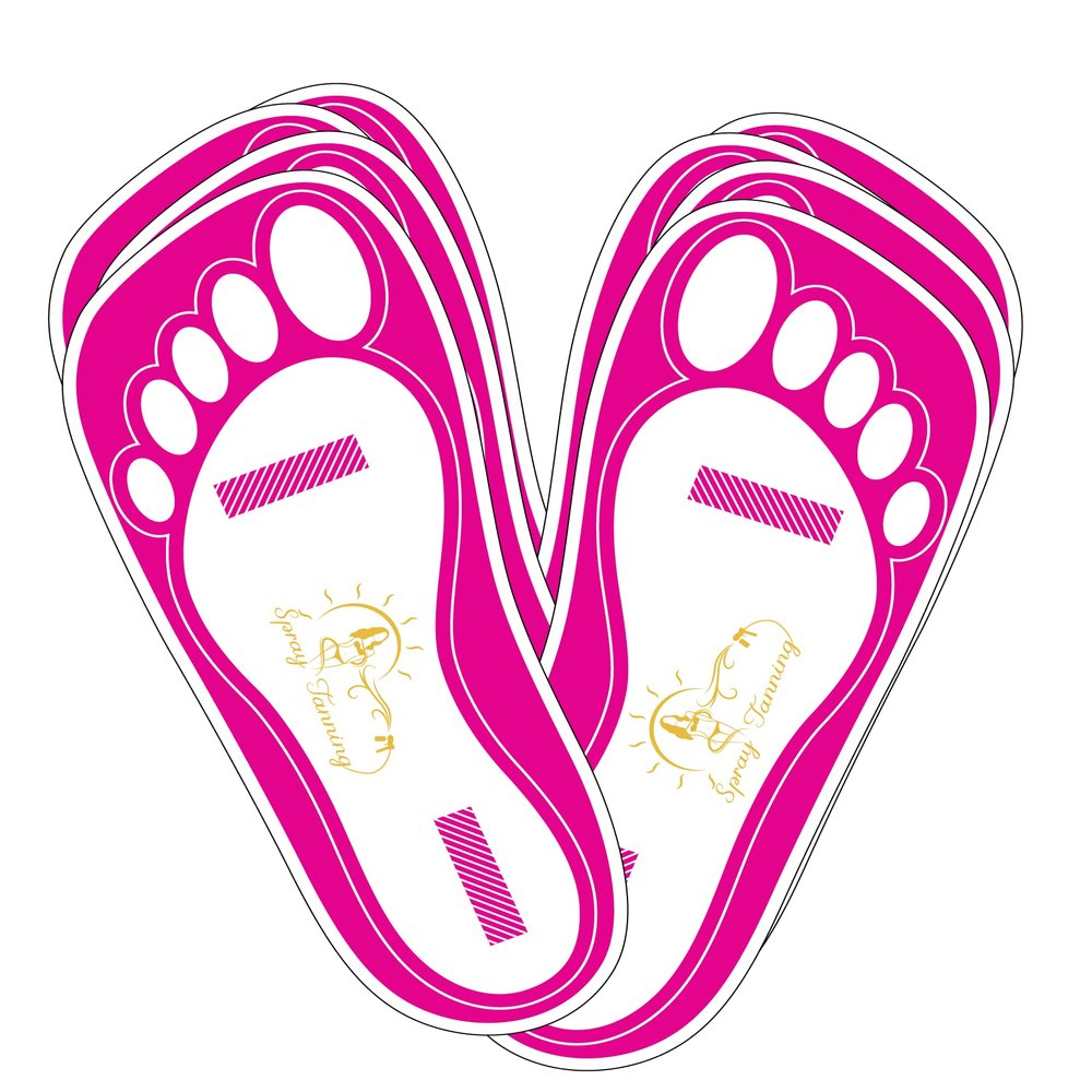 120 Pairs(240 Feets) Disposable Tanning Feet Pads Sunless Airbrush Spray Tent Protect Foot Shaped Spray Tan Sandals