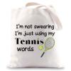 G2TUP Tennis Bags for Women Tennis Player Gifts Tote Bag Im not Swearing Im just Using My Tennis Words Gift for Tennis Lover (Tennis tote) view 1