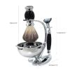 Magyfosia Shaving Kit for Men,Grooming Set with Wet Manual 3-Layer Triple Blade Cartridge Safety Razor,Badger Hair Brush,Heart Shape Stand Holder and Shaving Soap Bowl,Birthday Christmas Gift Set view 3
