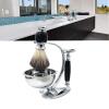 Magyfosia Classic Men's Double Edge Safety Razor Kit includes Pure Badger Hair Shaving Brush,Heart Shape Razor & Brush Stand Holder and Shaving Bowl Christmas Original Gift Set view 2