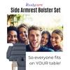XL Side Armrest Bolster Massage Table Extension, Extra Long Exam Table Extender, Extend The Width of Your Table, Massage Bolster (Navy Blue) view 3