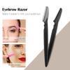 Eyebrow Razor for Women, 12 Pcs Face Razor Multipurpose Exfoliating Tool, Eyebrow Shaper For Women and Man With Precision Cover and Bag, NIOUK (BLACK) view 3