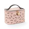 AmBealla Make up Bag Large Travel Cosmetic Bags Organizer with Brush Holder for Girl, Lightweight Cotton Toiletry Bag with Zipper for Women, Portable Makeup Case for Airplane/Home/Gym - Pink view 1