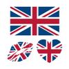 Temporary Tattoo USA/UK | 50 Sheets Patriotic US, America Flag, British, United Kingdom, Union Jack Flag Sticker | Patriotic Party Supplies | for Kids Adults view 1