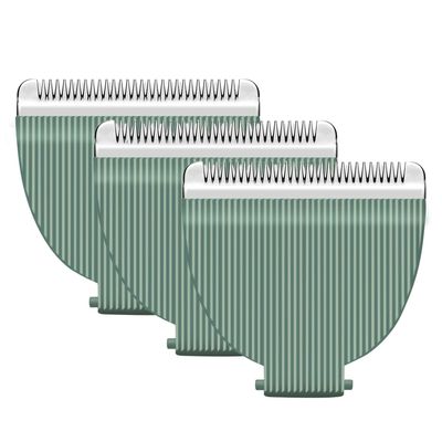 Audoc 3PCS Replacement Blades for Meridian Trimmer,Hygienic Ceramic Hair Replacement Blades for Meridian Body Trimmer (Onyx & Sage),Green