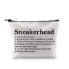 G2TUP Shoes Lover Gift Sneakerhead Definition Makeup Bag Snkr Fan Cosmetic Bag Sneaker Gift Shoes Fan Zipper Travel Pouch (Sneakerhead Definition White Bag) view 1