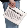 G2TUP Shoes Lover Gift Sneakerhead Definition Makeup Bag Snkr Fan Cosmetic Bag Sneaker Gift Shoes Fan Zipper Travel Pouch (Sneakerhead Definition White Bag) view 2