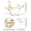 inSowni 5 Pack Gold Pearls Leaf Hair Pins Wedding Bridal Alligator Leaves Hair Clips Barrettes Decorative Bobby Pins Bride Bridesmaids Prom Formal Headpieces Bun Updo Hair Accessories for Women Girls view 2