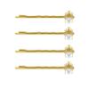 4 Pcs Bee Hair Pins Pearl Hair Side Clips Metal Bobby Pins Hairpins Hair Clips Barrettes view 1