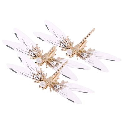 3 Pcs Dragonfly Starfish Hair Clips Bridal Pearl Hair Pins Gold Tone Alligator Hair Clips Wedding Hair Barrette Jewel Hair Pin