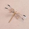 3 Pcs Dragonfly Starfish Hair Clips Bridal Pearl Hair Pins Gold Tone Alligator Hair Clips Wedding Hair Barrette Jewel Hair Pin view 4