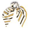 5 Pcs Chiffon Bowknot Hair Scrunchies Stripe Patterns Scarf Hair Ties 2 in 1 Ponytail Holder with Bows Hair Scrunchy Ropes view 2