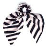 5 Pcs Chiffon Bowknot Hair Scrunchies Stripe Patterns Scarf Hair Ties 2 in 1 Ponytail Holder with Bows Hair Scrunchy Ropes view 3