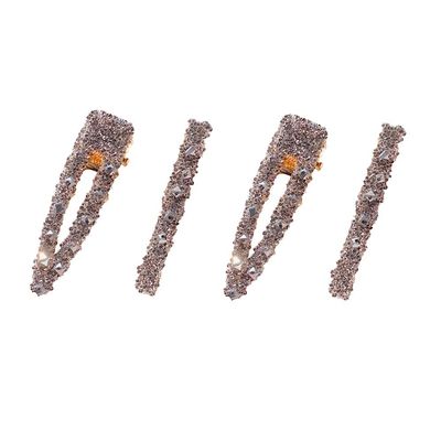 4 Pcs Crystal Duckbill Hairpins Rhinestone Alligator Hair ClipsHair Barrettes Bobby Hair Pins