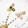 10 Pcs Cute Honeybee Hairpins Rhinestone Hair Clips Metal Hair Side Clip Barrette Bobby Pin view 2