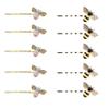10 Pcs Cute Honeybee Hairpins Rhinestone Hair Clips Metal Hair Side Clip Barrette Bobby Pin view 1
